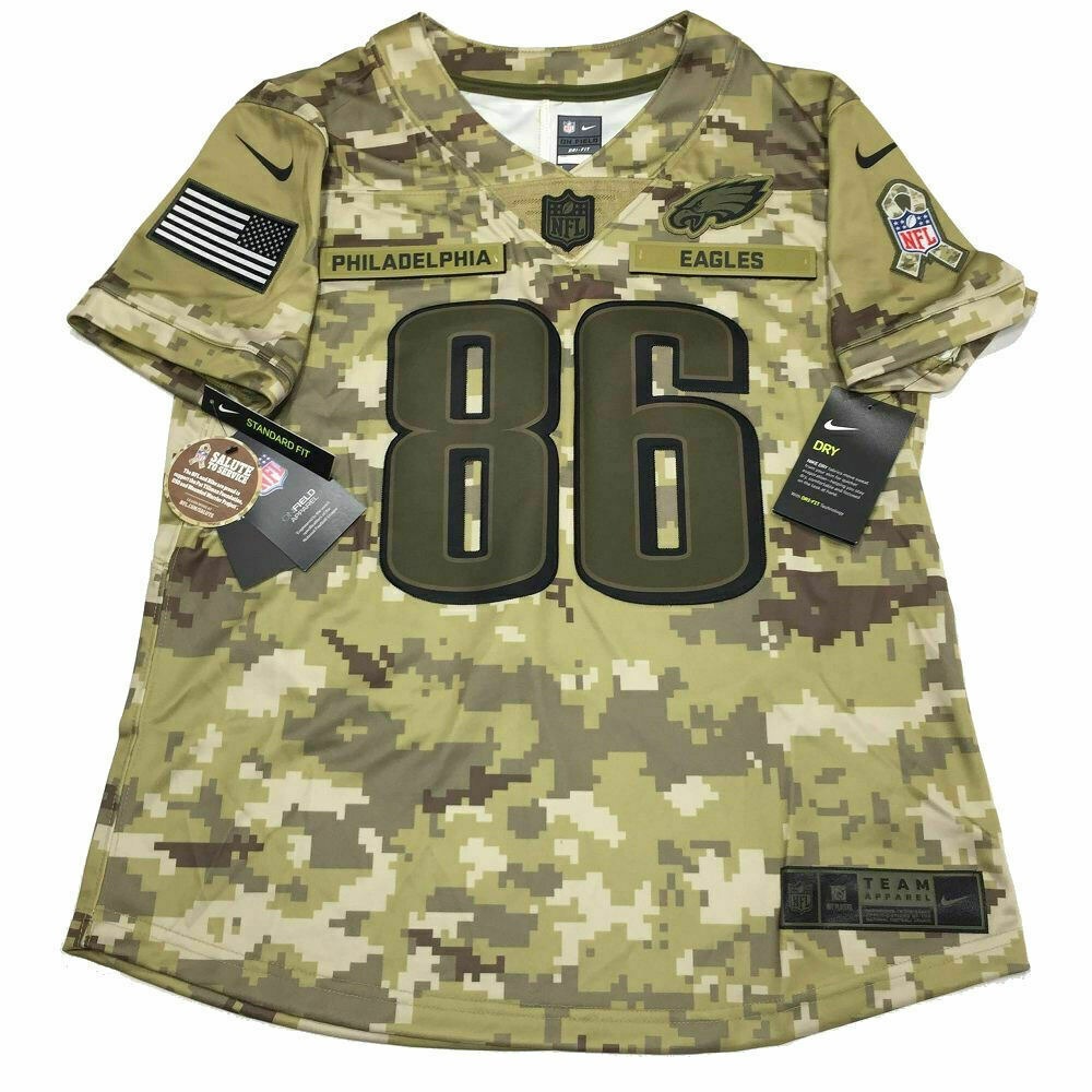 Zach Ertz Philadelphia Eagles‎ Jersey M Salute to Service Camo NFL Women $170